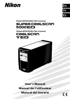 Nikon Super Coolscan 5000 ED manual. Camera Instructions.